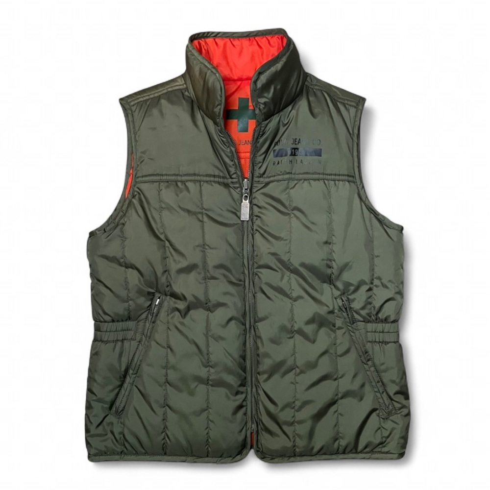 Polo Ralph Lauren Women’s Reversible Army Green Puffer Vest Size Small